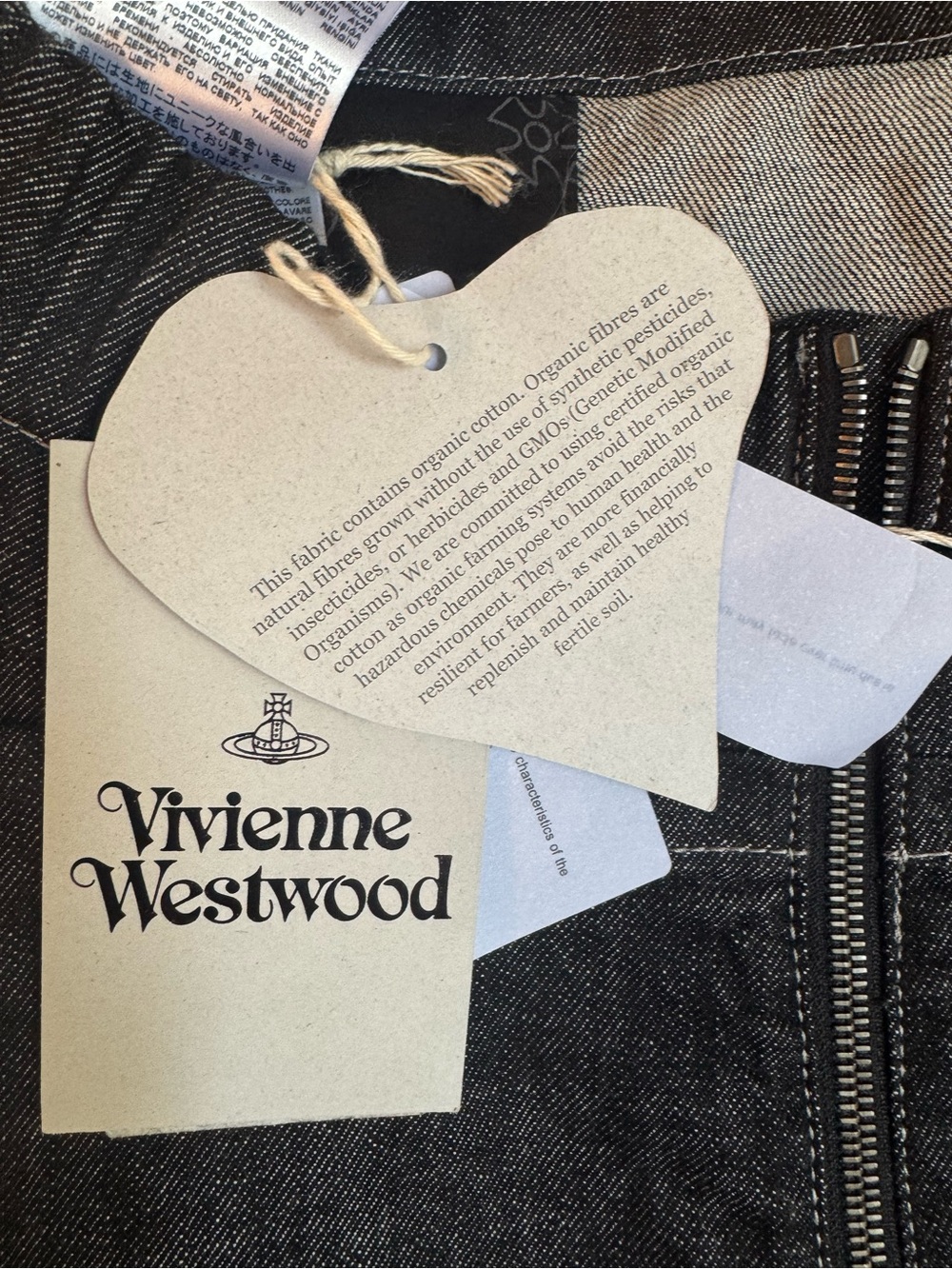 Vivienne Westwood Asymmetrical Black Denim Skirt with Front Zip - Picture 6 of 9